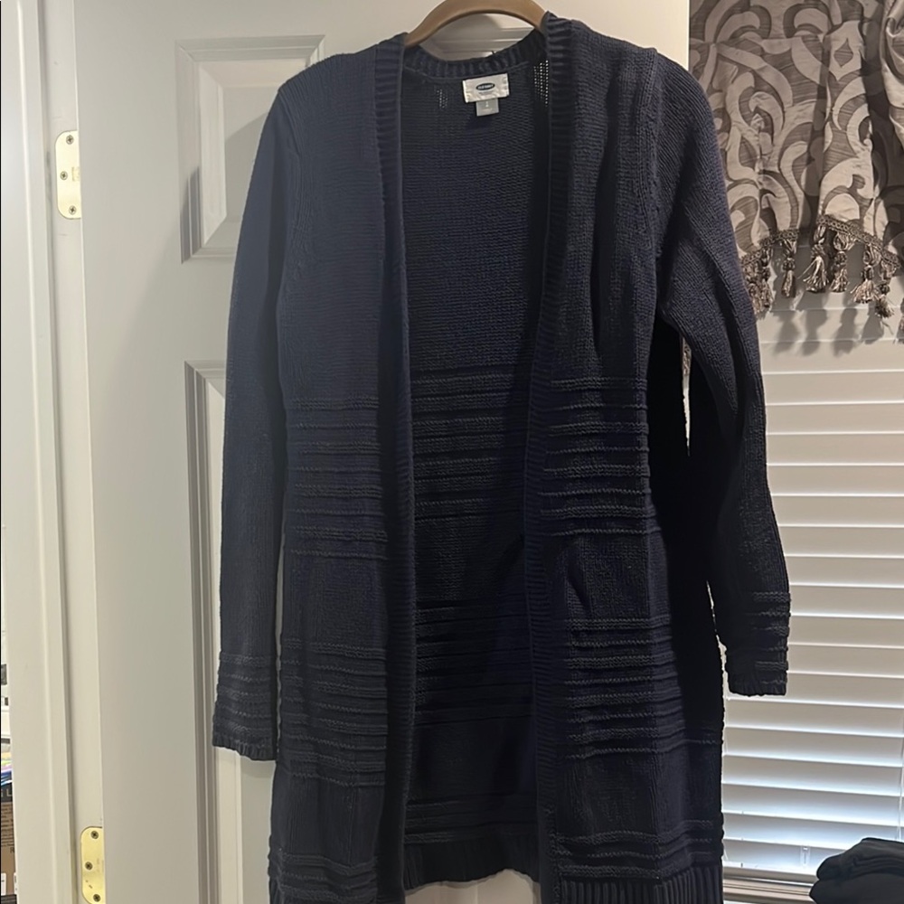 Old Navy Blue Cardigan Sweater Versatile Knit